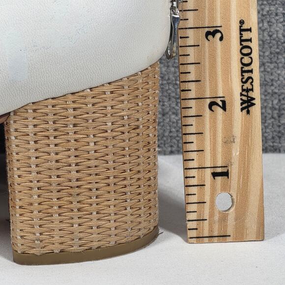 RAG & BONE DREA WHITE LEATHER BOOT – WICKER HEEL – WOMEN’S US 9 – MADE IN ITALY - Picture 12 of 13